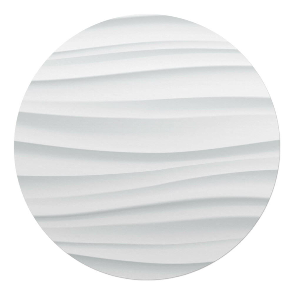 Mata pod fotel biurowy okrągła Falujące linie 3D