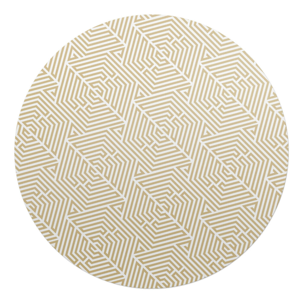 Mata pod krzesło okrągła Geometryczny labirynt