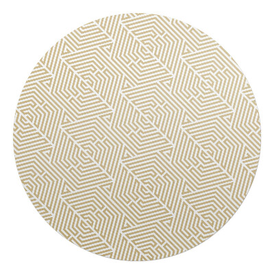 Mata pod krzesło okrągła Geometryczny labirynt
