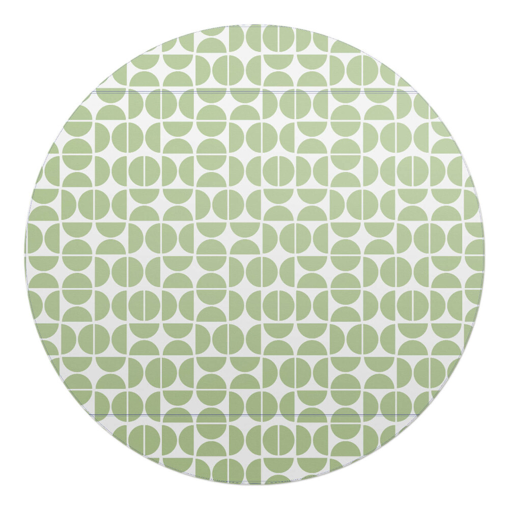 Mata pod krzesło okrągła Geometryczny wzór retro