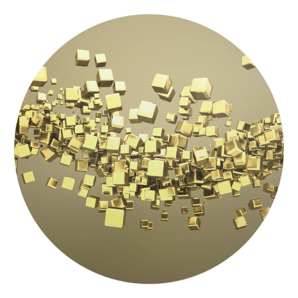 Podkładka pod krzesło obrotowe okrągła Latające sześciany