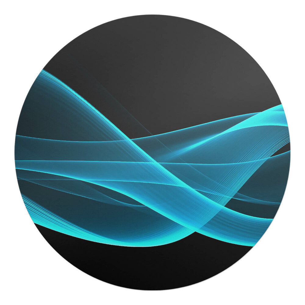 Mata na podłogę pod krzesło okrągła Fale świetlne