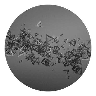 Podkładka pod krzesło obrotowe okrągła Trójkątne chaosy