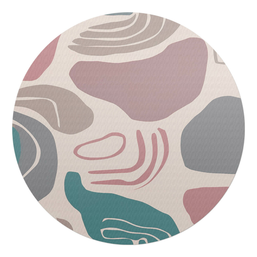 Podkładka pod krzesło okrągła Abstrakcyjne kształty