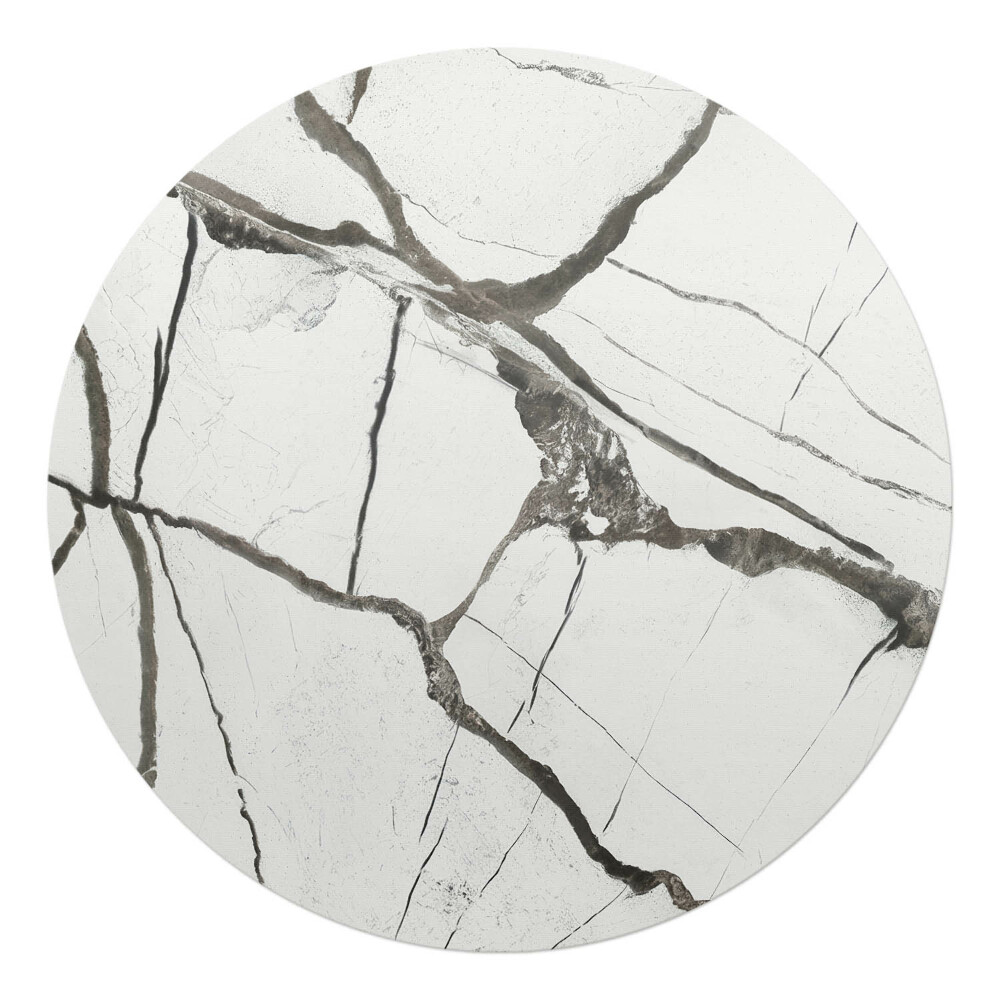 Mata na podłogę pod krzesło okrągła Pęknięcia marmuru
