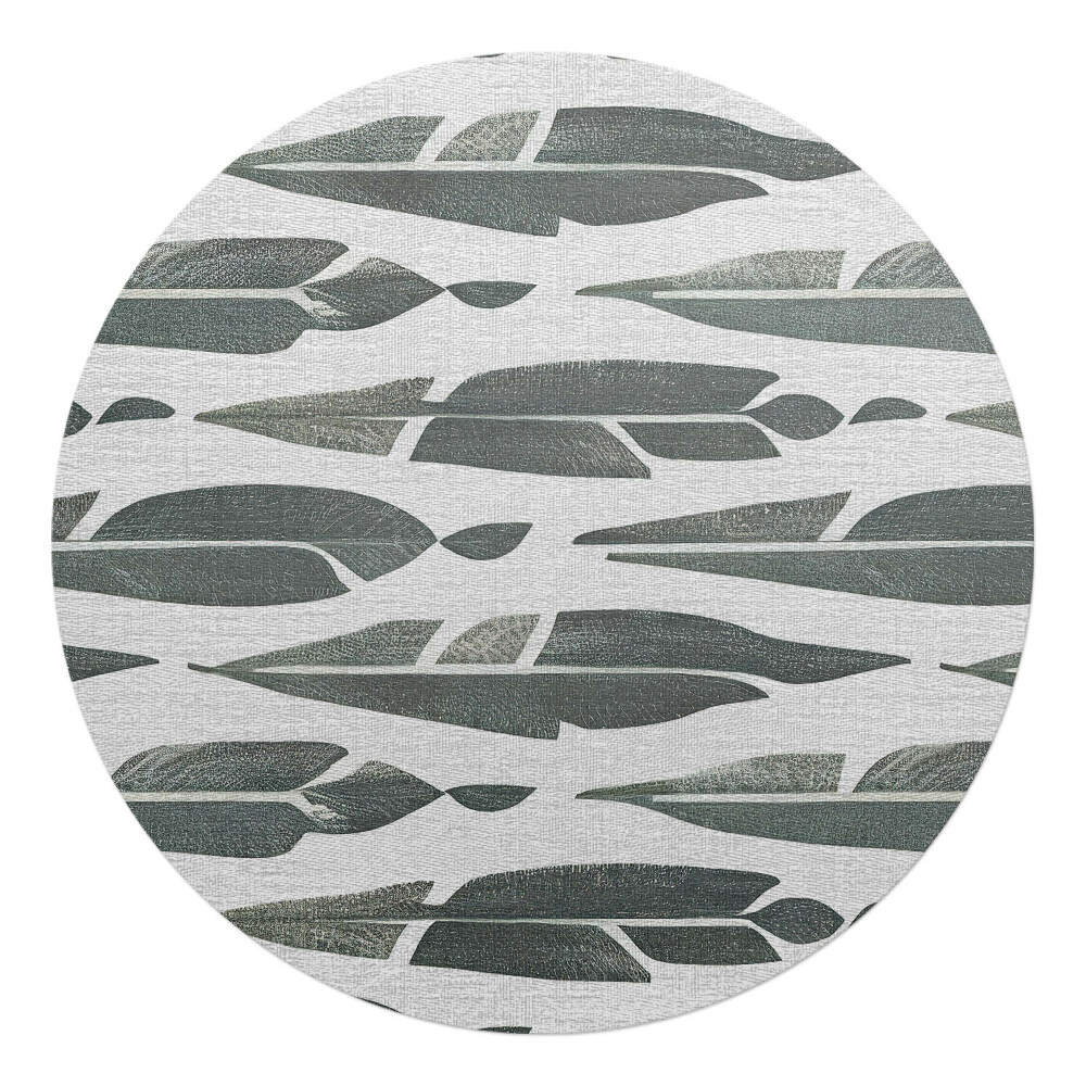 Podkładka pod krzesło okrągła Abstrakcyjne liście