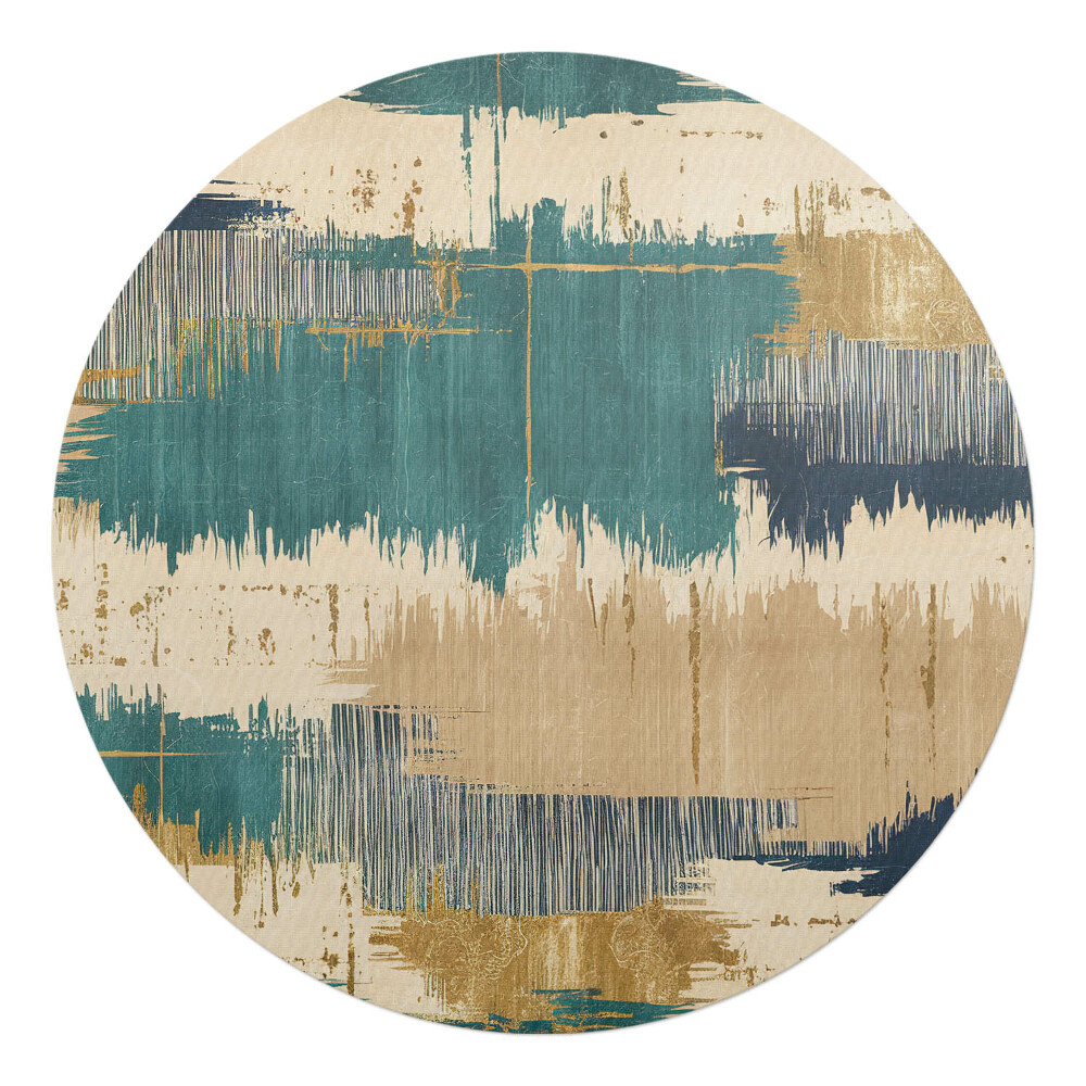 Podkładka pod krzesło obrotowe okrągła Abstrakcyjne pociągnięcia