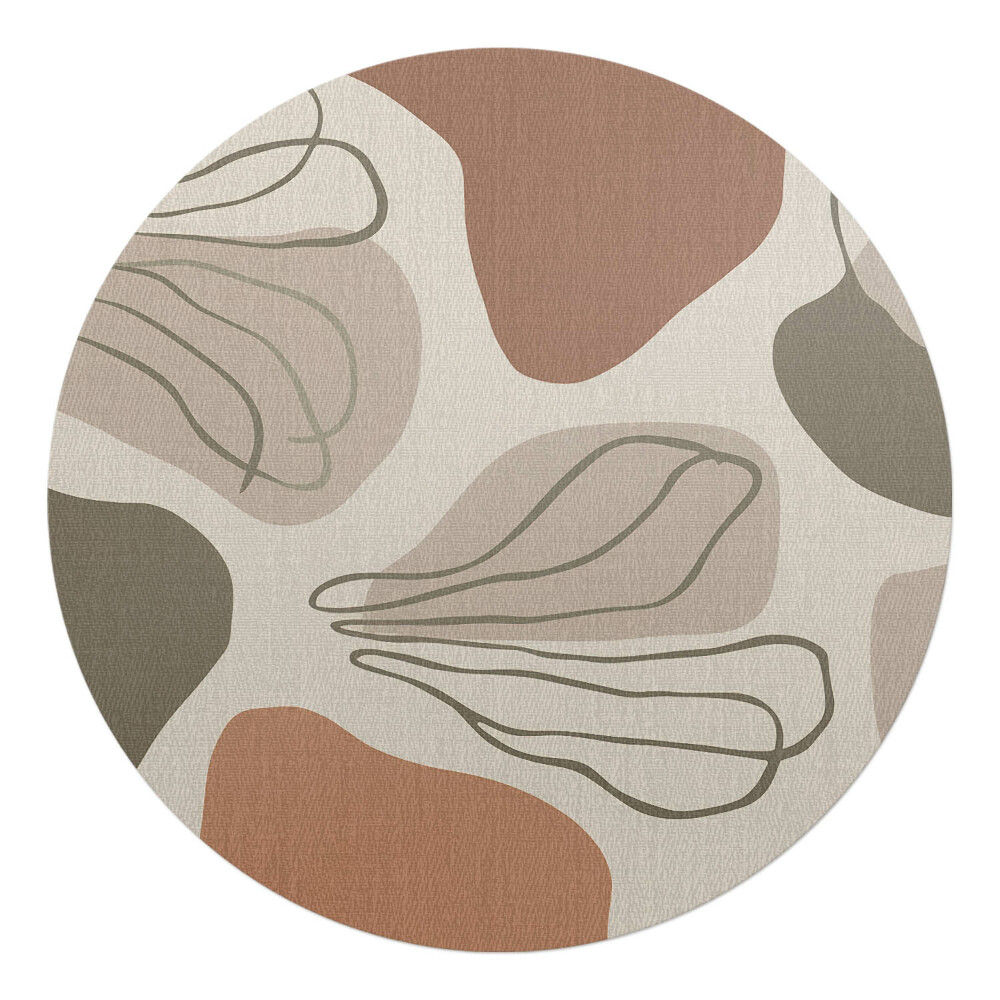 Podkładka pod krzesło okrągła Abstrakcyjne linie