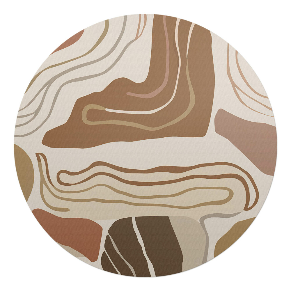 Podkładka pod krzesło obrotowe okrągła Abstrakcyjne linie