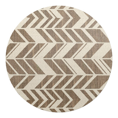 Mata pod fotel biurowy okrągła Geometryczny wzór retro