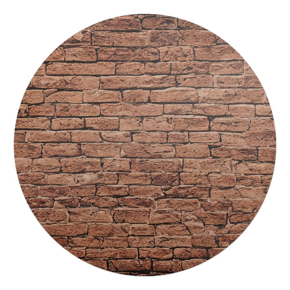 Podkładka pod krzesło okrągła Ceglana ściana retro