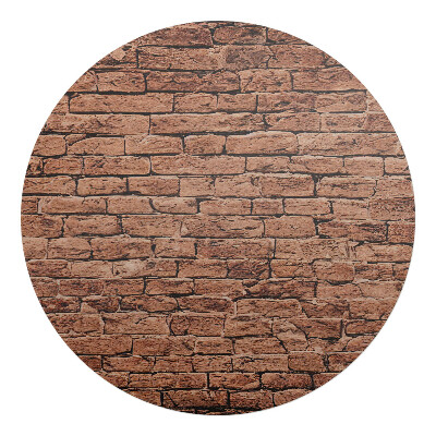 Podkładka pod krzesło okrągła Ceglana ściana retro