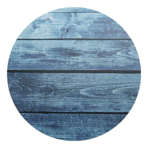 Podkładka pod krzesło obrotowe okrągła Drewniane deski vintage