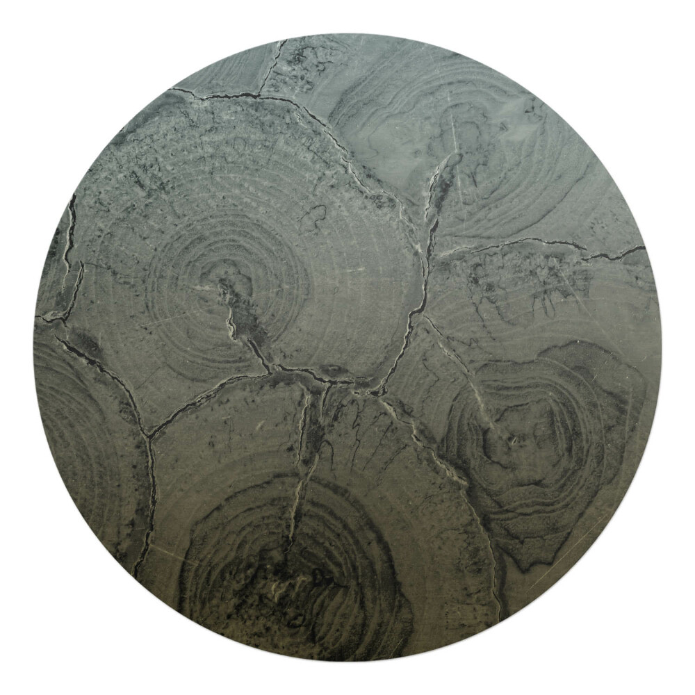 Mata na podłogę pod krzesło okrągła Słoje drewna struktura