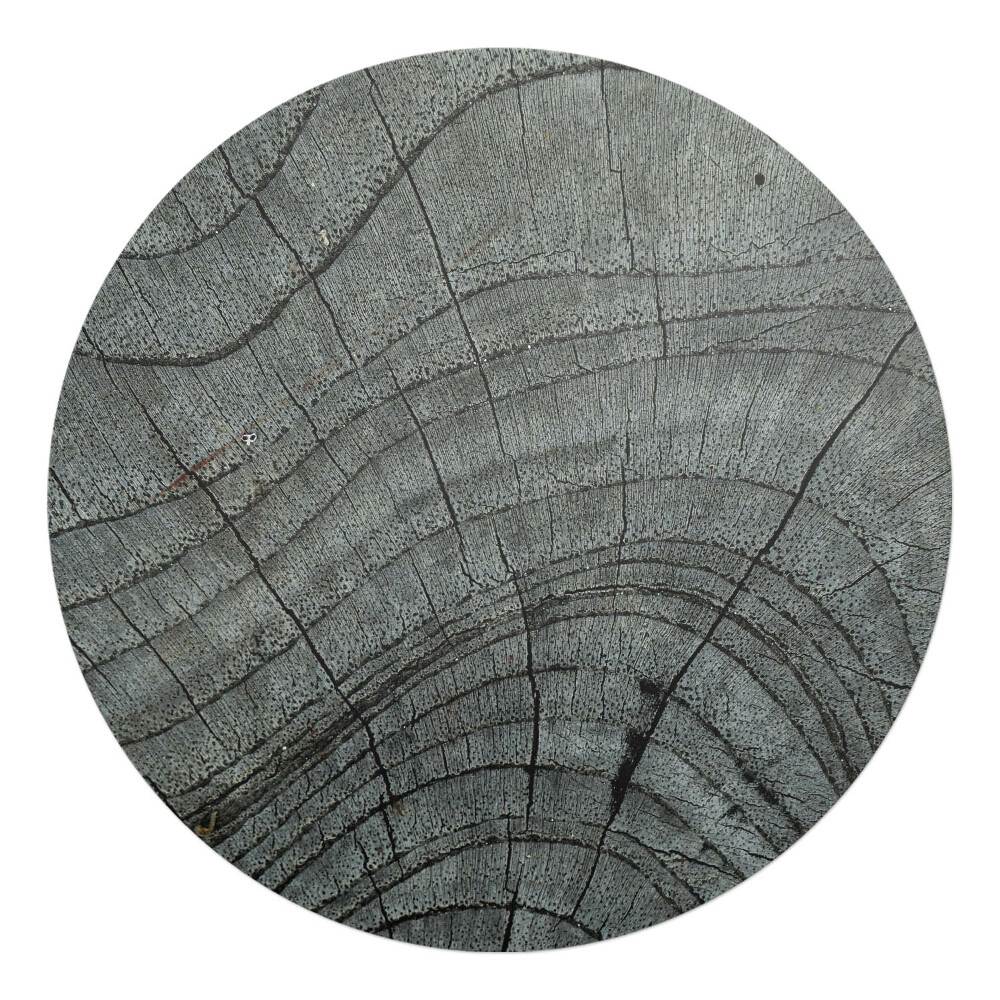 Mata pod krzesło okrągła Słoje drewna