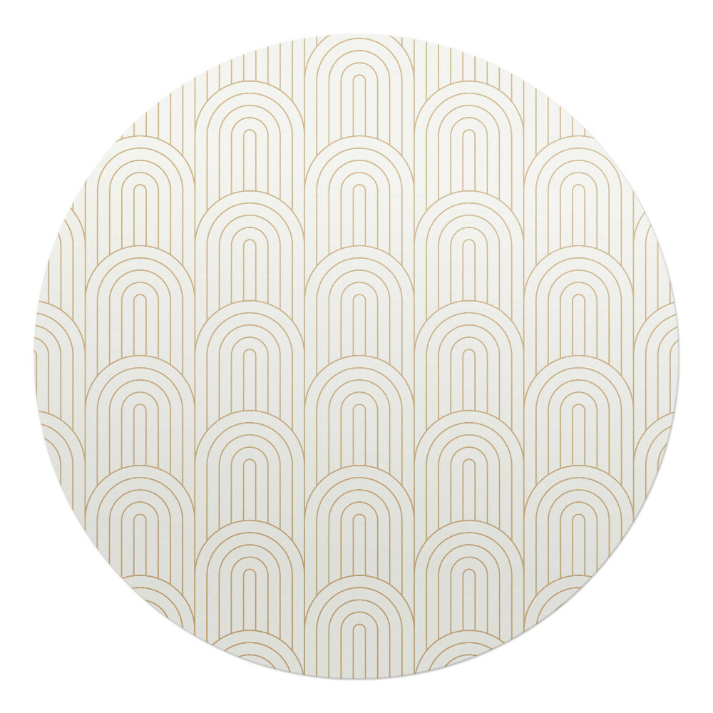 Podkładka pod krzesło okrągła Łukowy wzór retro