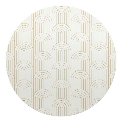 Podkładka pod krzesło okrągła Łukowy wzór retro