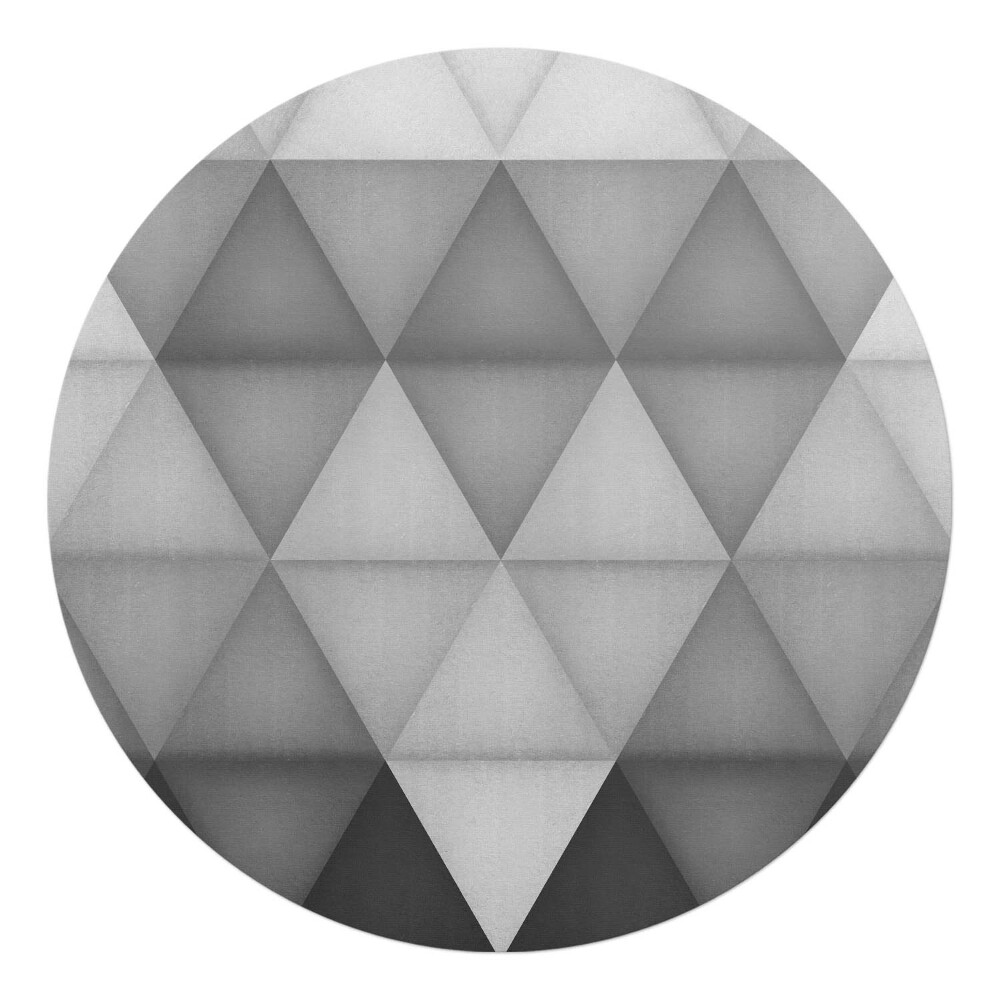 Podkładka pod krzesło obrotowe okrągła Geometryczne trójkąty
