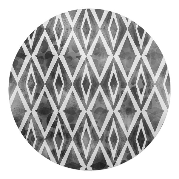 Mata pod fotel biurowy okrągła Geometryczny wzór retro