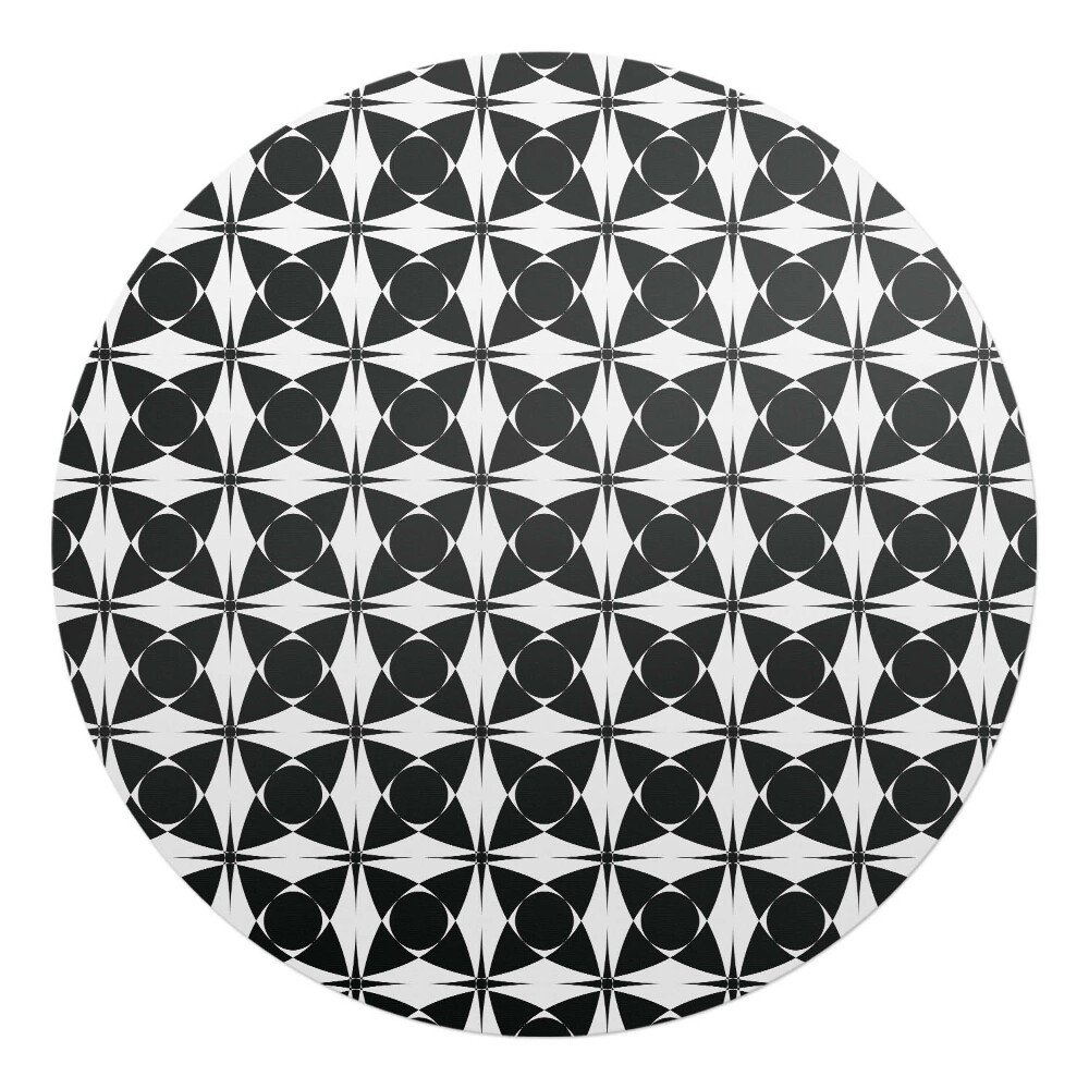 Podkładka pod krzesło okrągła Geometryczny wzór retro
