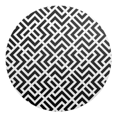 Podkładka pod krzesło obrotowe okrągła Geometryczny zygzak