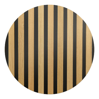 Podkładka pod krzesło obrotowe okrągła Pionowe pasy drewna