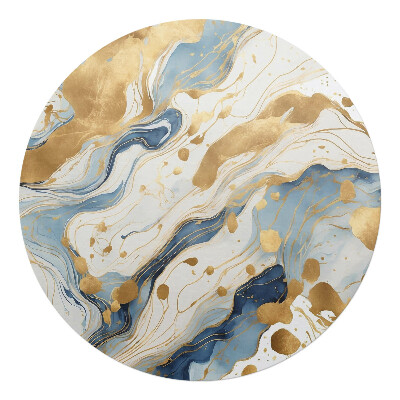 Mata pod krzesło okrągła Abstrakcyjne fale