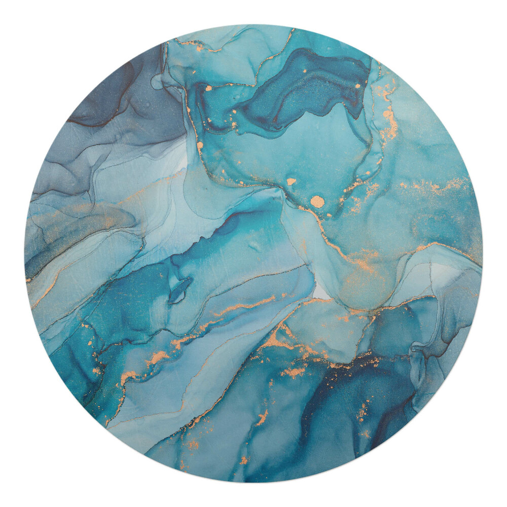 Podkładka pod krzesło obrotowe okrągła Abstrakcyjny ocean