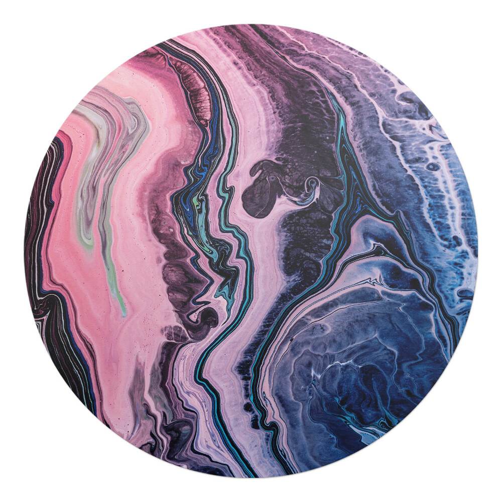 Mata pod fotel biurowy okrągła Abstrakcyjne fale