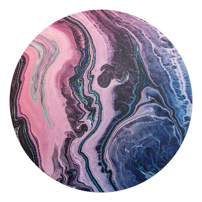 Mata pod fotel biurowy okrągła Abstrakcyjne fale