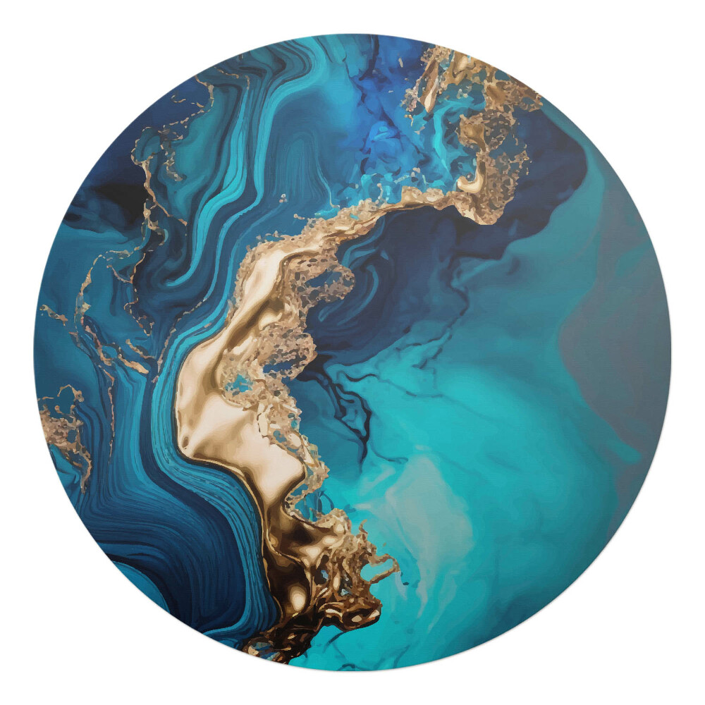 Mata pod krzesło okrągła Abstrakcyjna fala