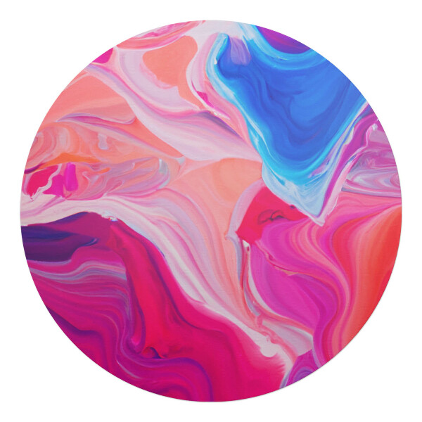 Podkładka pod krzesło okrągła Barwne abstrakcje