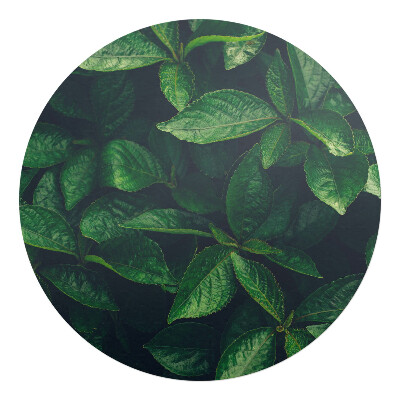 Podkładka pod krzesło obrotowe okrągła Liście w gęstwinie