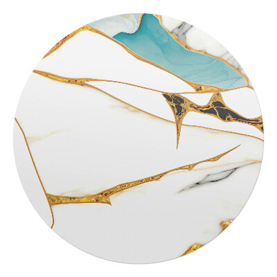 Podkładka pod krzesło obrotowe okrągła Marmurowe wzory