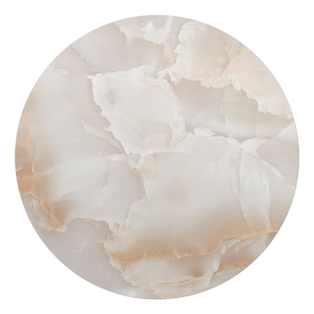 Mata na podłogę pod krzesło okrągła Marmurowa tekstura