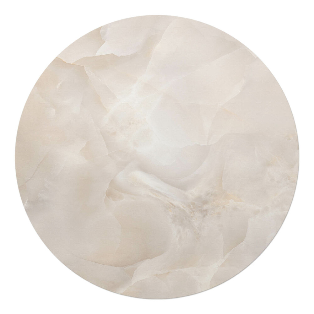 Mata pod fotel biurowy okrągła Jasne kamienne fale