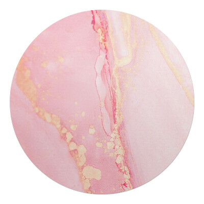 Mata pod krzesło okrągła Pastelowy marmur
