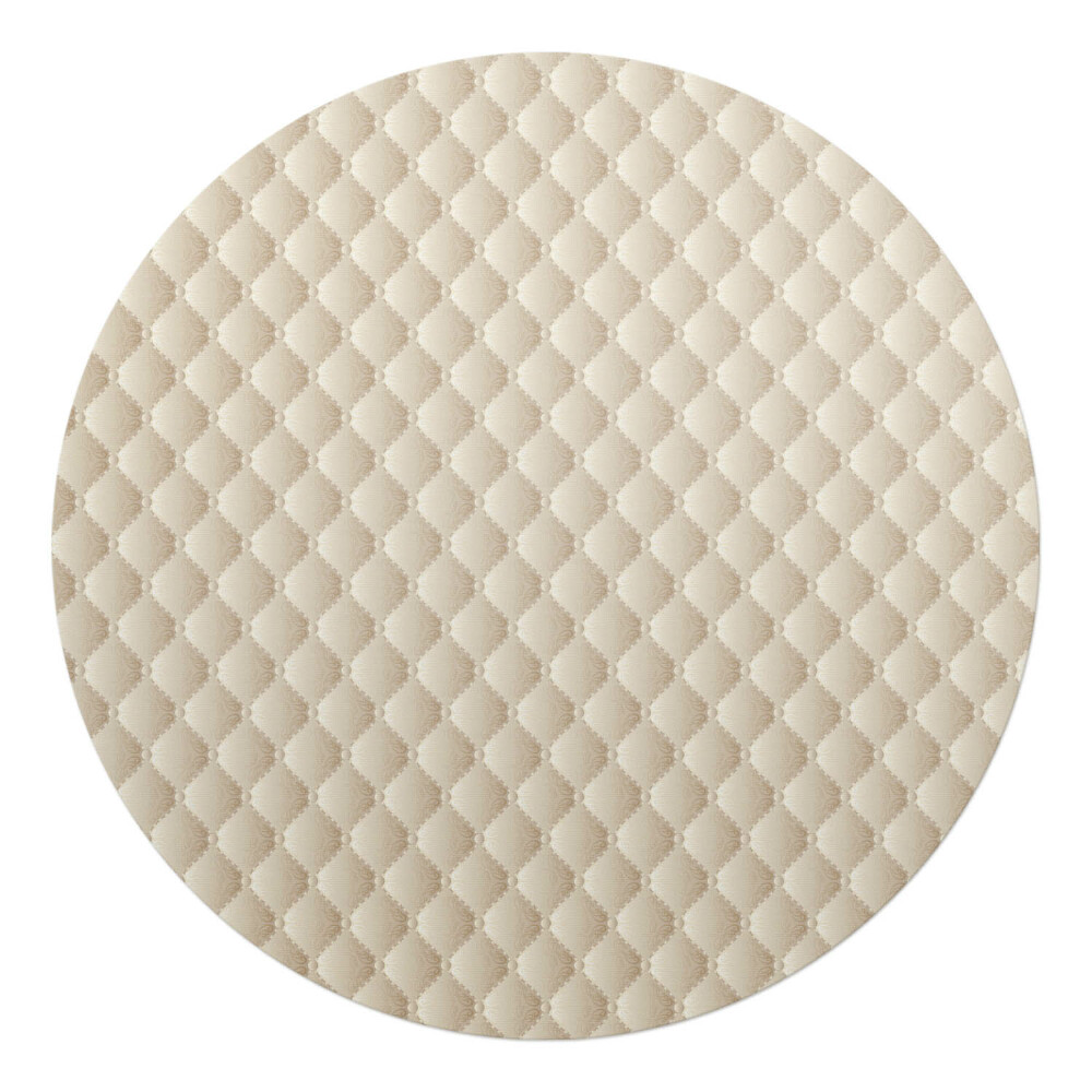 Mata pod krzesło okrągła Pikowany wzór retro