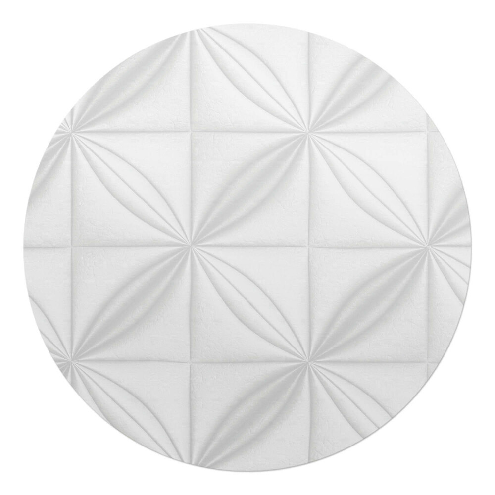 Podkładka pod krzesło obrotowe okrągła Geometryczny relief
