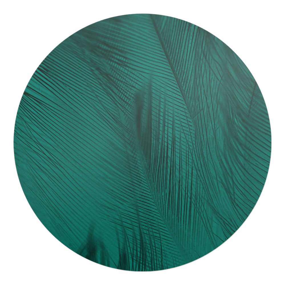 Mata na podłogę pod krzesło okrągła Pióra w odcieniach