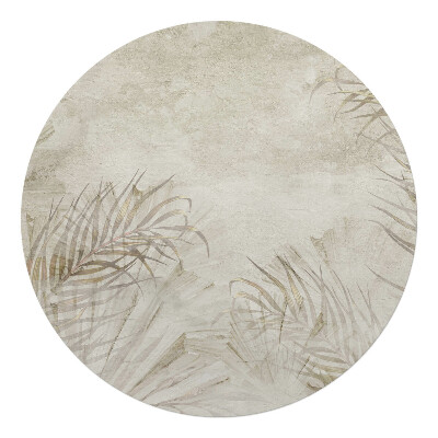 Mata pod krzesło okrągła Delikatne liście tła