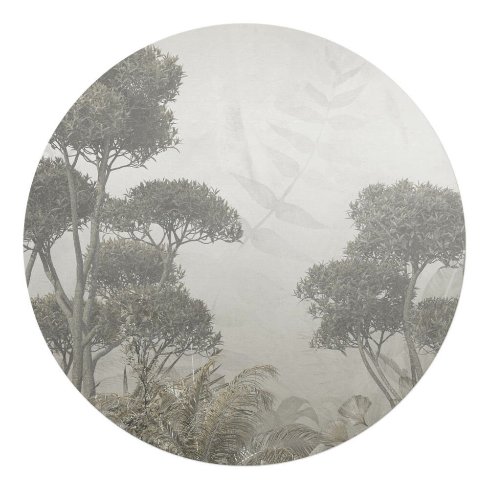 Podkładka pod krzesło okrągła Subtelny las tropików