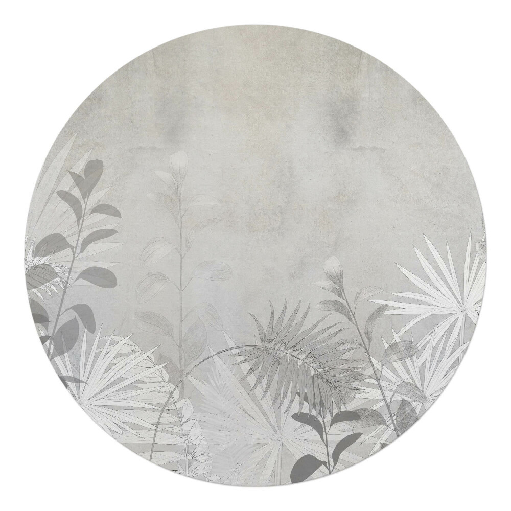 Mata na podłogę pod krzesło okrągła Roślinne liście tła
