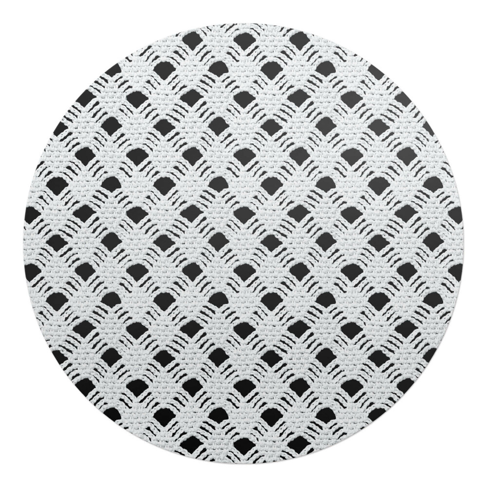 Mata pod krzesło okrągła Ażurowy wzór siatki