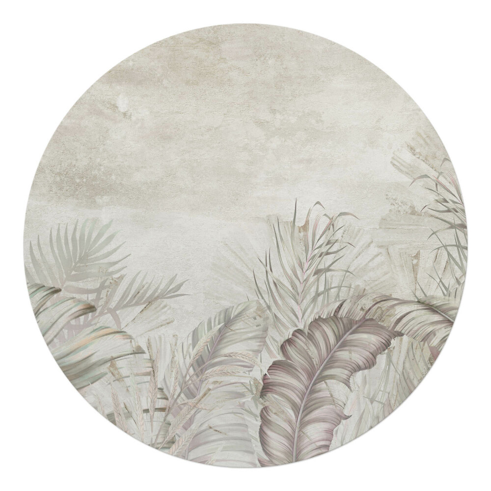 Podkładka pod krzesło okrągła Pastelowe liście