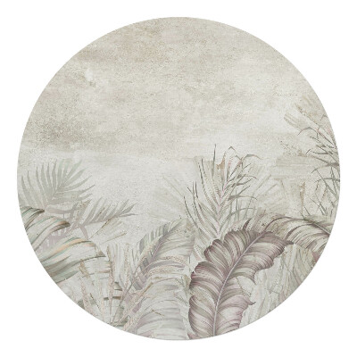 Podkładka pod krzesło okrągła Pastelowe liście