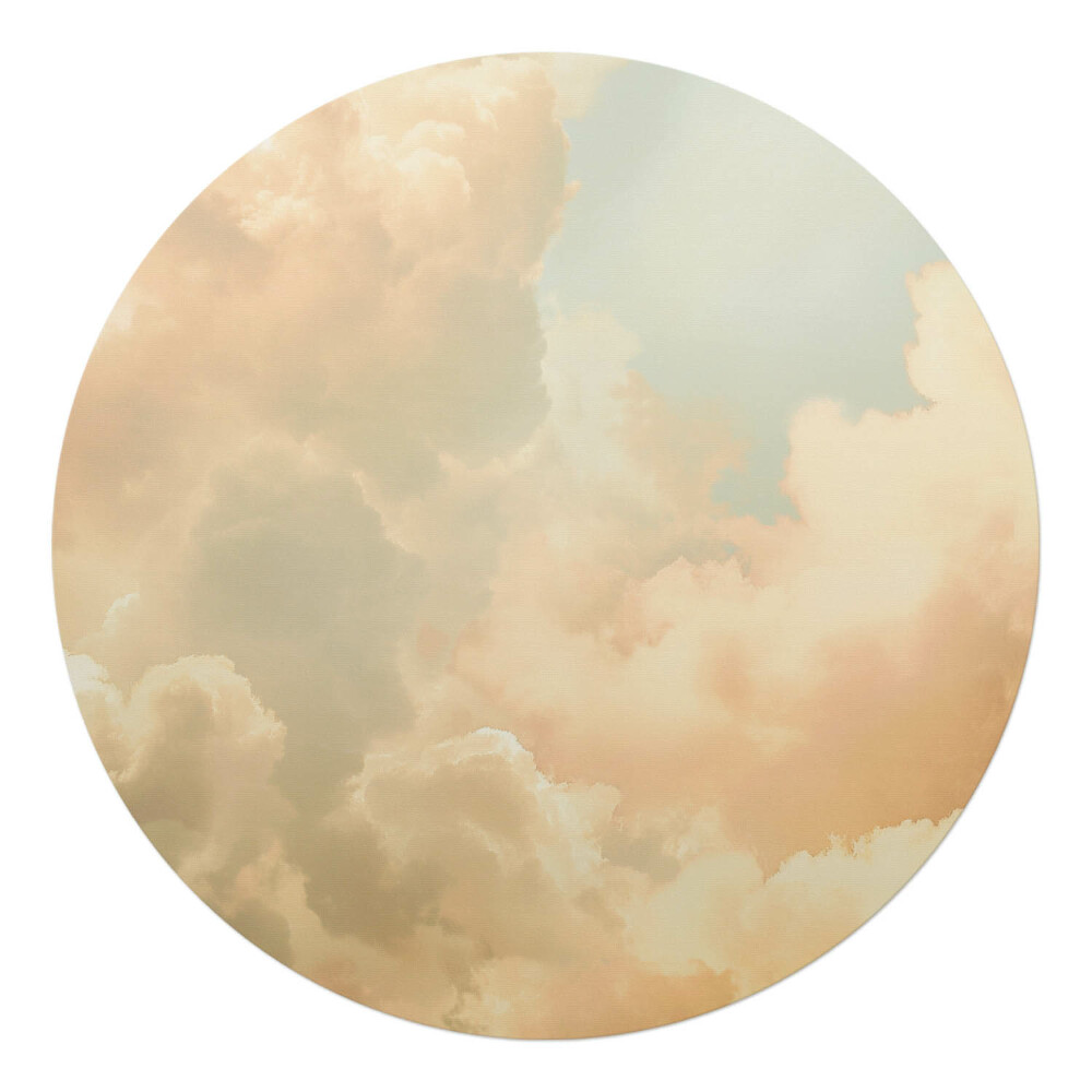 Podkładka pod krzesło okrągła Pastelowe chmury