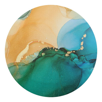 Mata pod fotel biurowy okrągła Abstrakcyjne fale