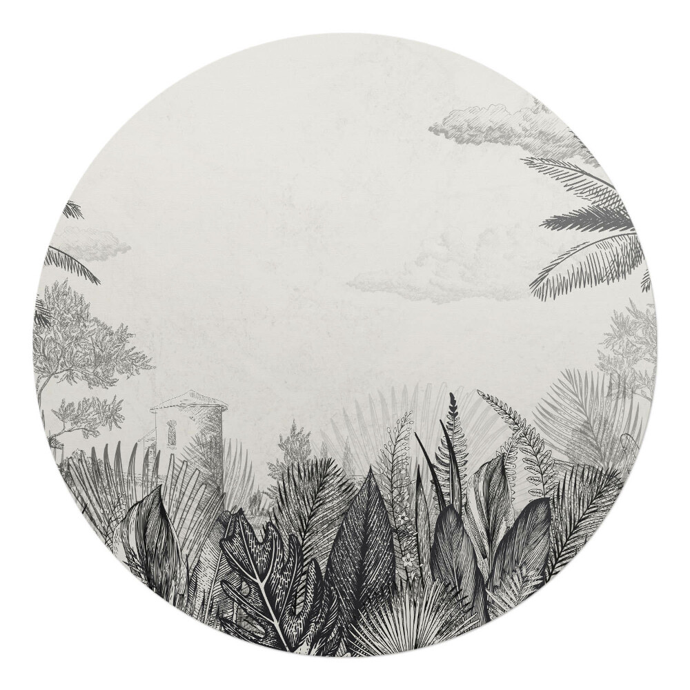 Podkładka pod krzesło obrotowe okrągła Tropikalna ilustracja