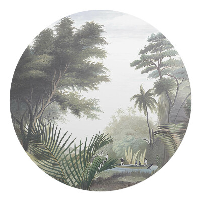 Podkładka pod krzesło obrotowe okrągła Tropikalna dżungla
